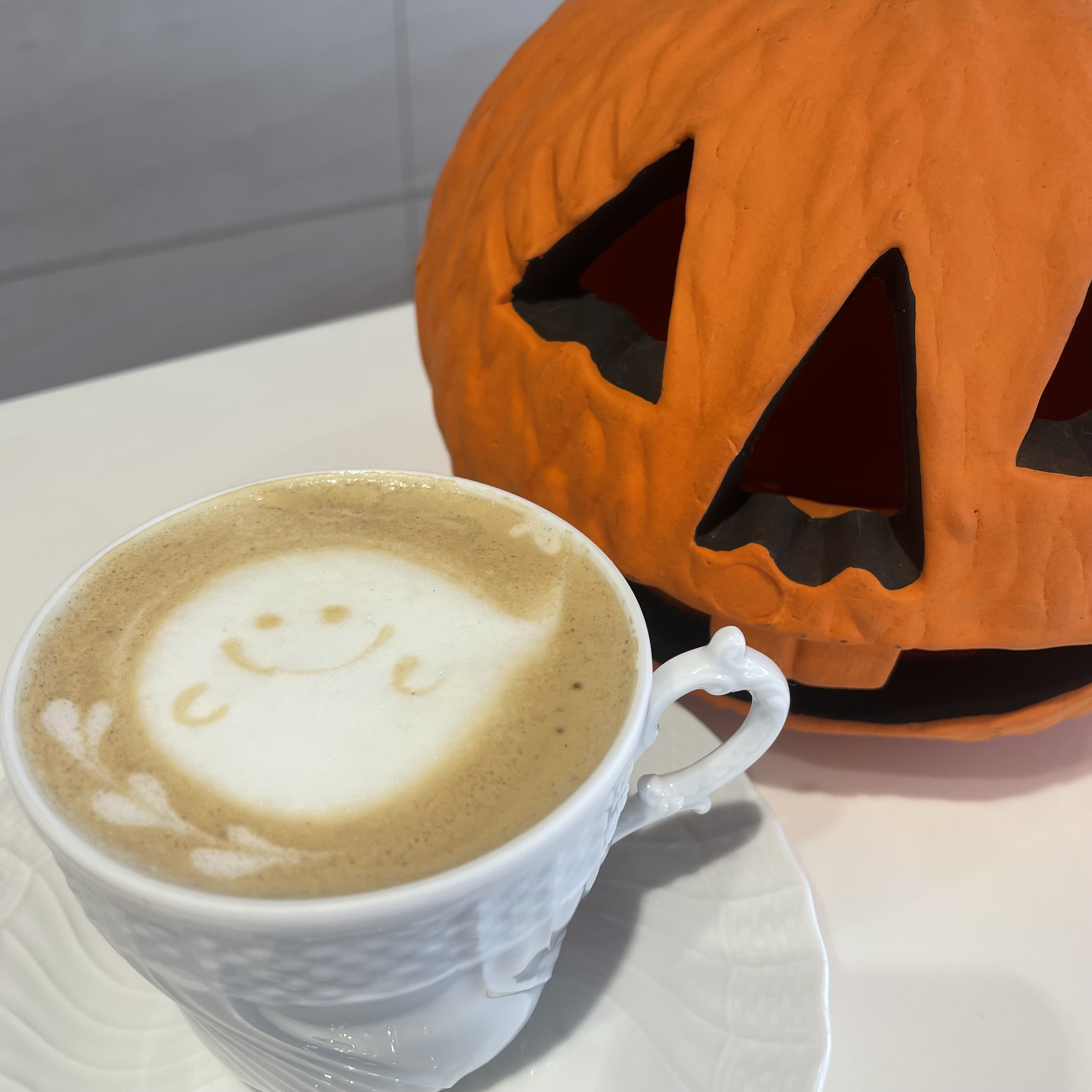 Halloween ラテアート☕
